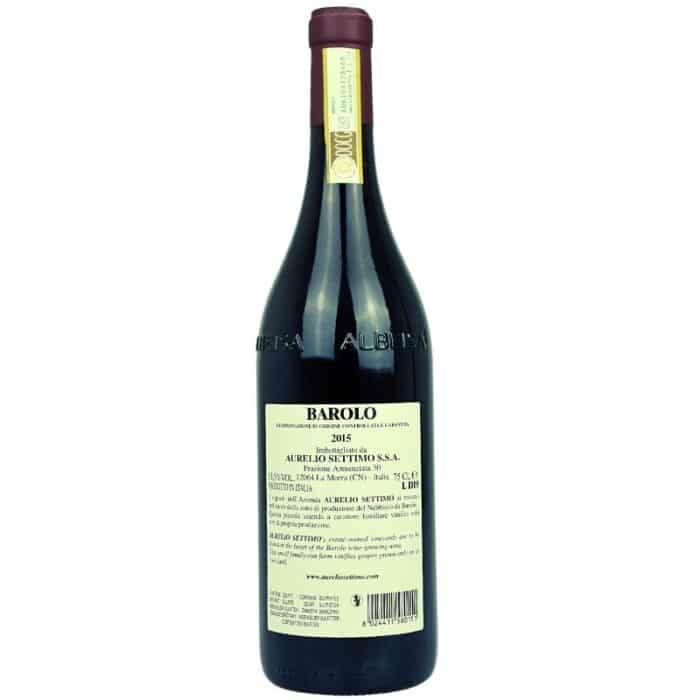 Feingeist Barolo Aurelio Settimo 2015 back