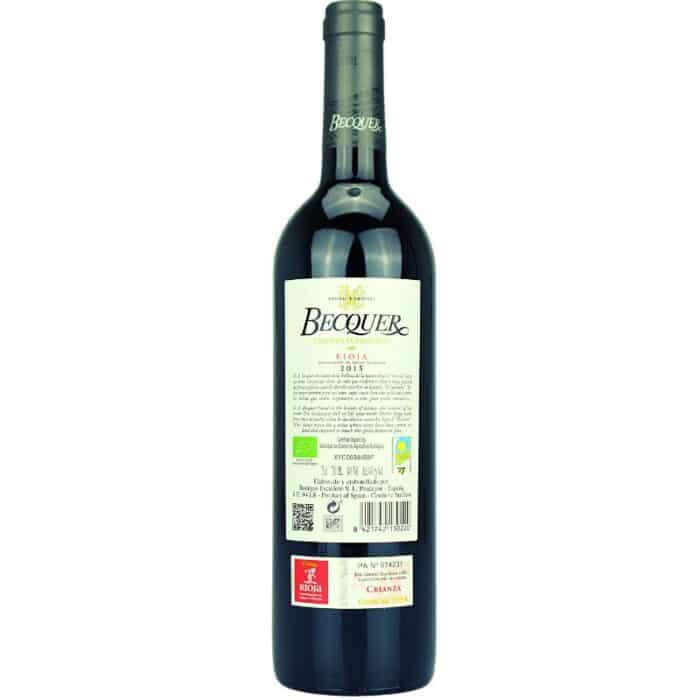 Feingeist Rioja Crianza Becquer Ecologico Bodegas Escudero back