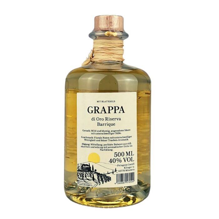 Fg Grappa di Oro Riserva Barrique Feingeist Onlineshop 0.50 Liter 2