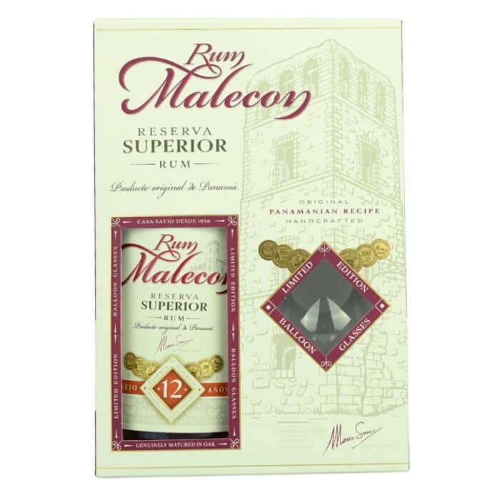 Rum Malecon 12 Jahre Geschenkset Feingeist Onlineshop 0.70 Liter 1